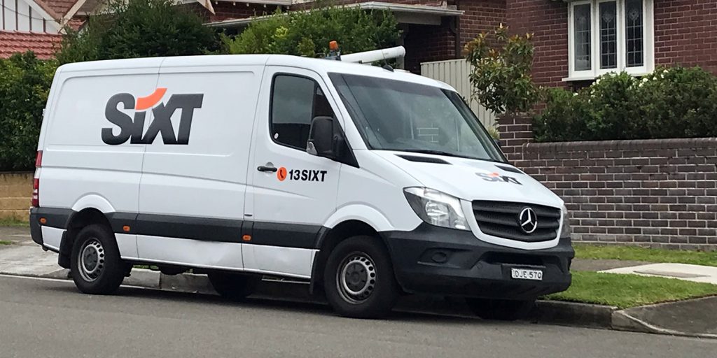 SIXT rental moving van