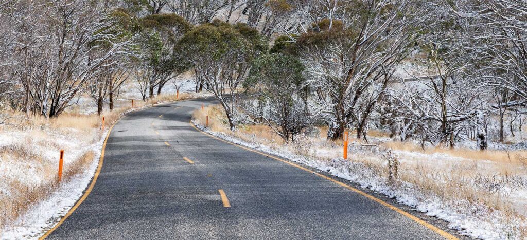 Snow road Australia