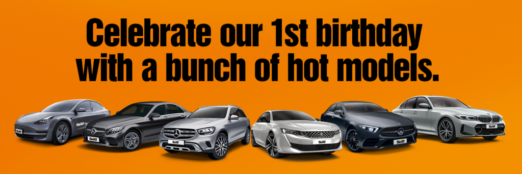 SIXT car rental 1st birthday