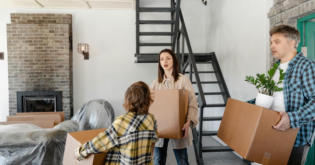 Family moving house