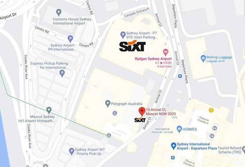 Important information for Sydney Airport pickup and returns SIXT